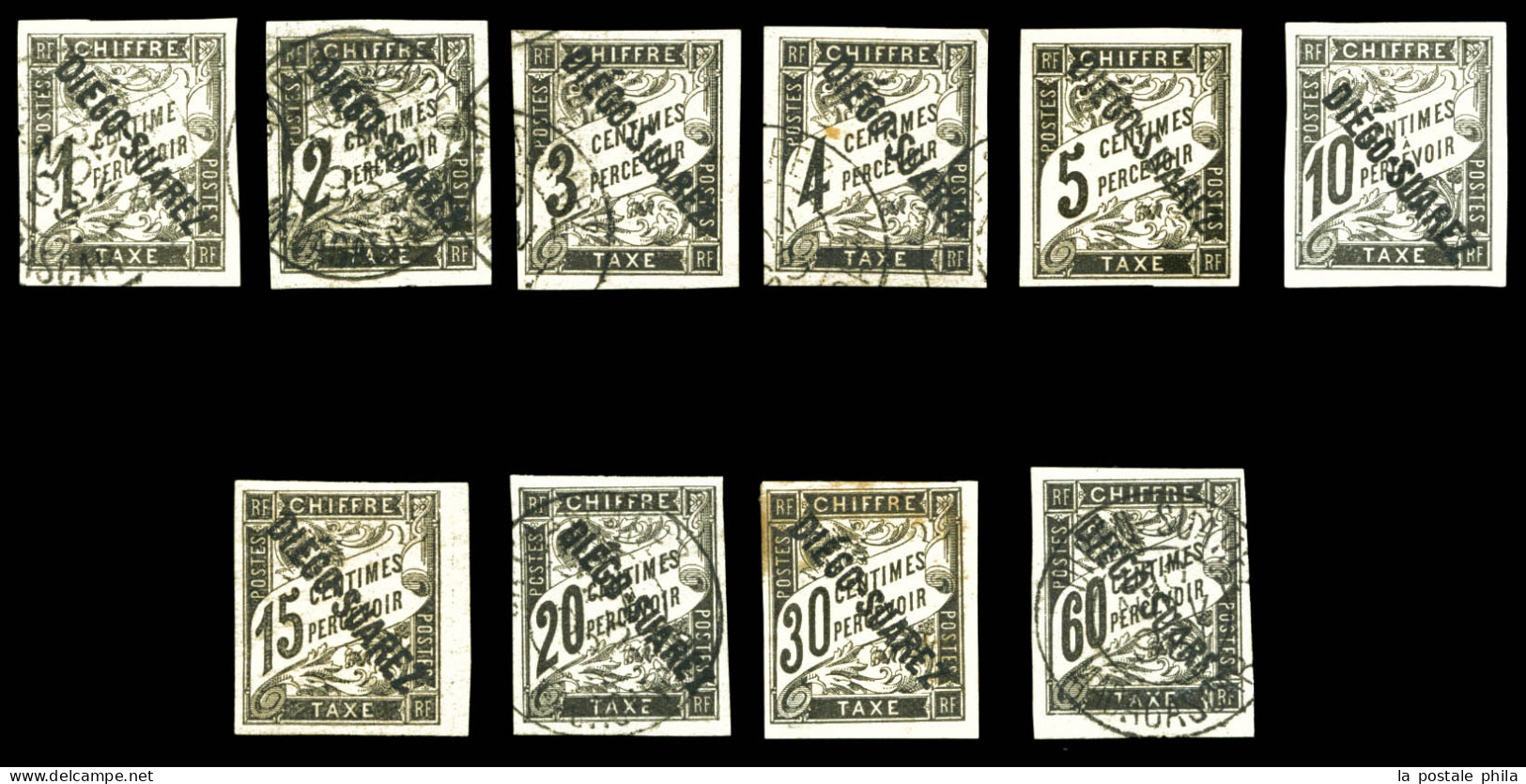 O Taxe N°3/12, Les 10 Valeurs TB N°7 (*), 8 Et 9 *, 11(*).  Qualité: Oblitéré  Cote: 1840 Euros - Used Stamps