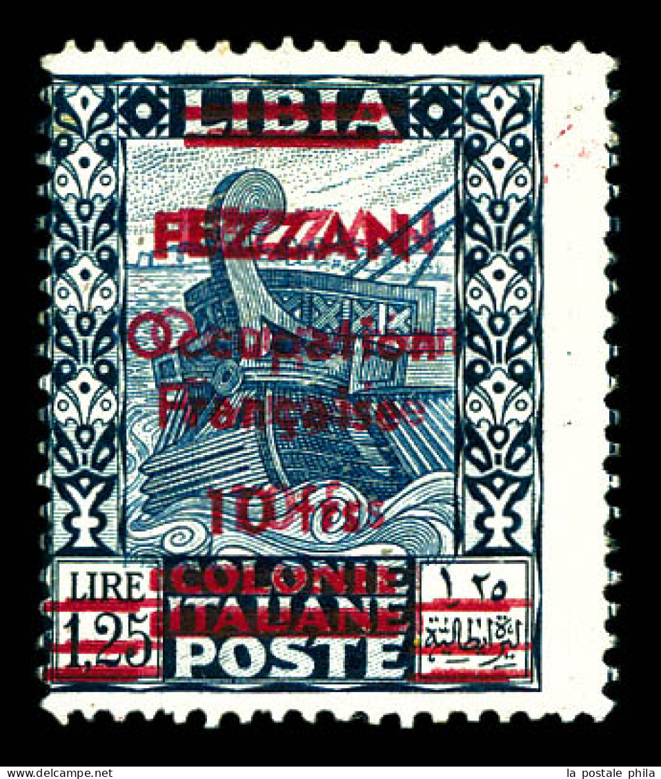 * N°8a, 10f Sur 1f 25 Bleu-noir Et Outremer: Double Surcharge. SUP. R.R. (signé Brun/certificat)  Qualité: *  Cote: 4000 - Neufs