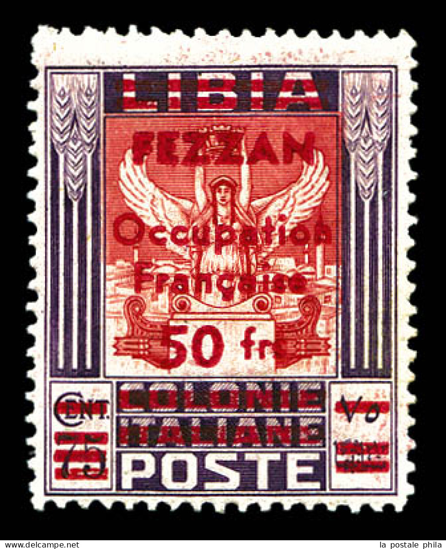 ** N°10, 50f Sur 75c Violet Et Rouge, Tirage 79 Exemplaires. Fraîcheur Postale. SUPERBE. R.R. (signé Calves/certificat)  - Unused Stamps