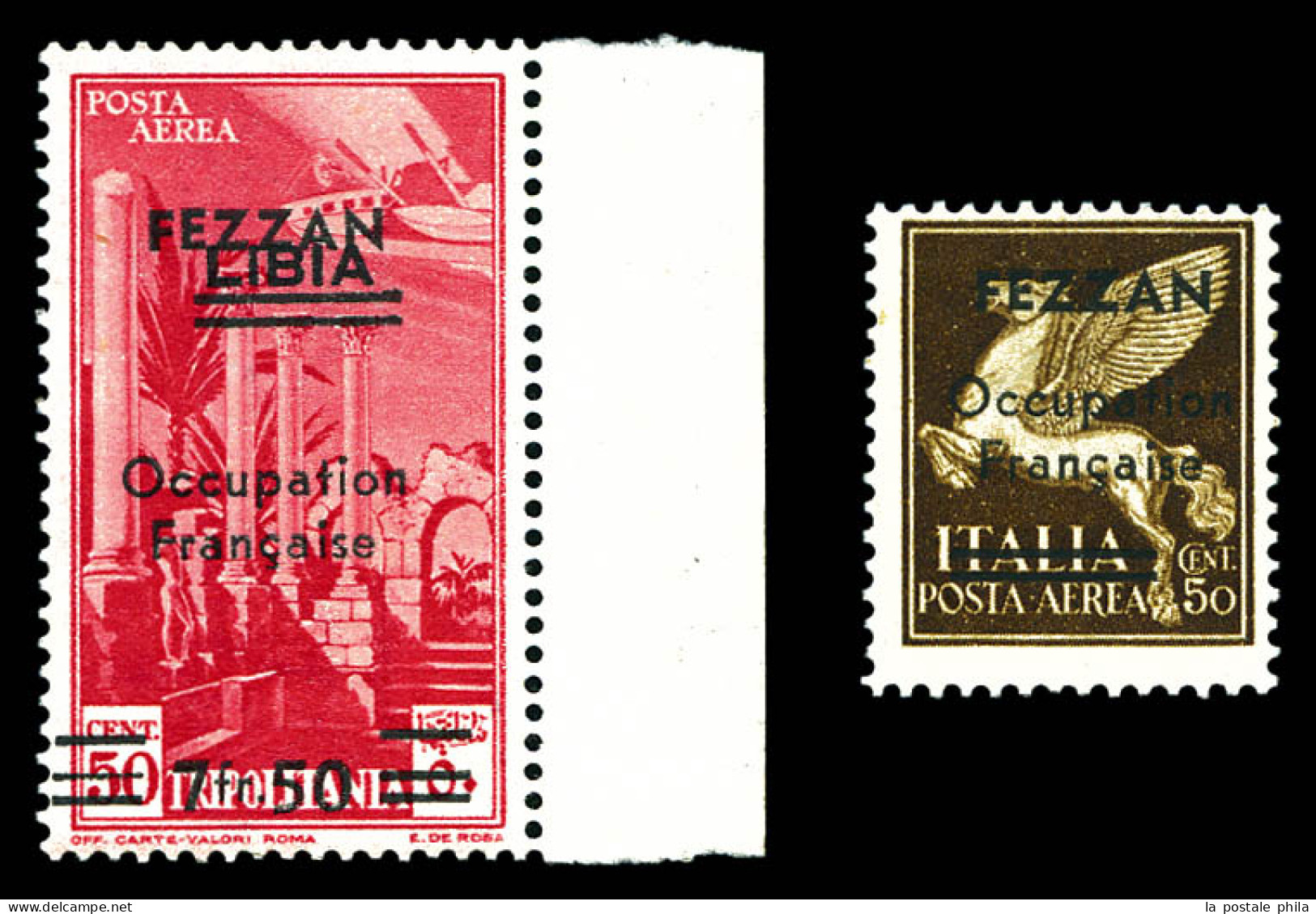 * N°1/2, Les 2 Valeurs Quasi**. TB (signés Brun)  Qualité: *  Cote: 350 Euros - Unused Stamps