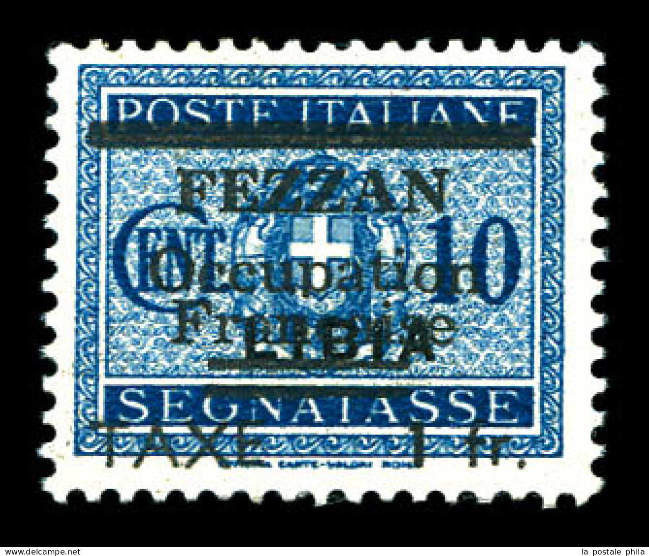 ** Taxe N°2, 1f Sur 10c Bleu, Frais. SUP. R. (signé Brun/Scheller/certificats)  Qualité: **  Cote: 3000 Euros - Unused Stamps