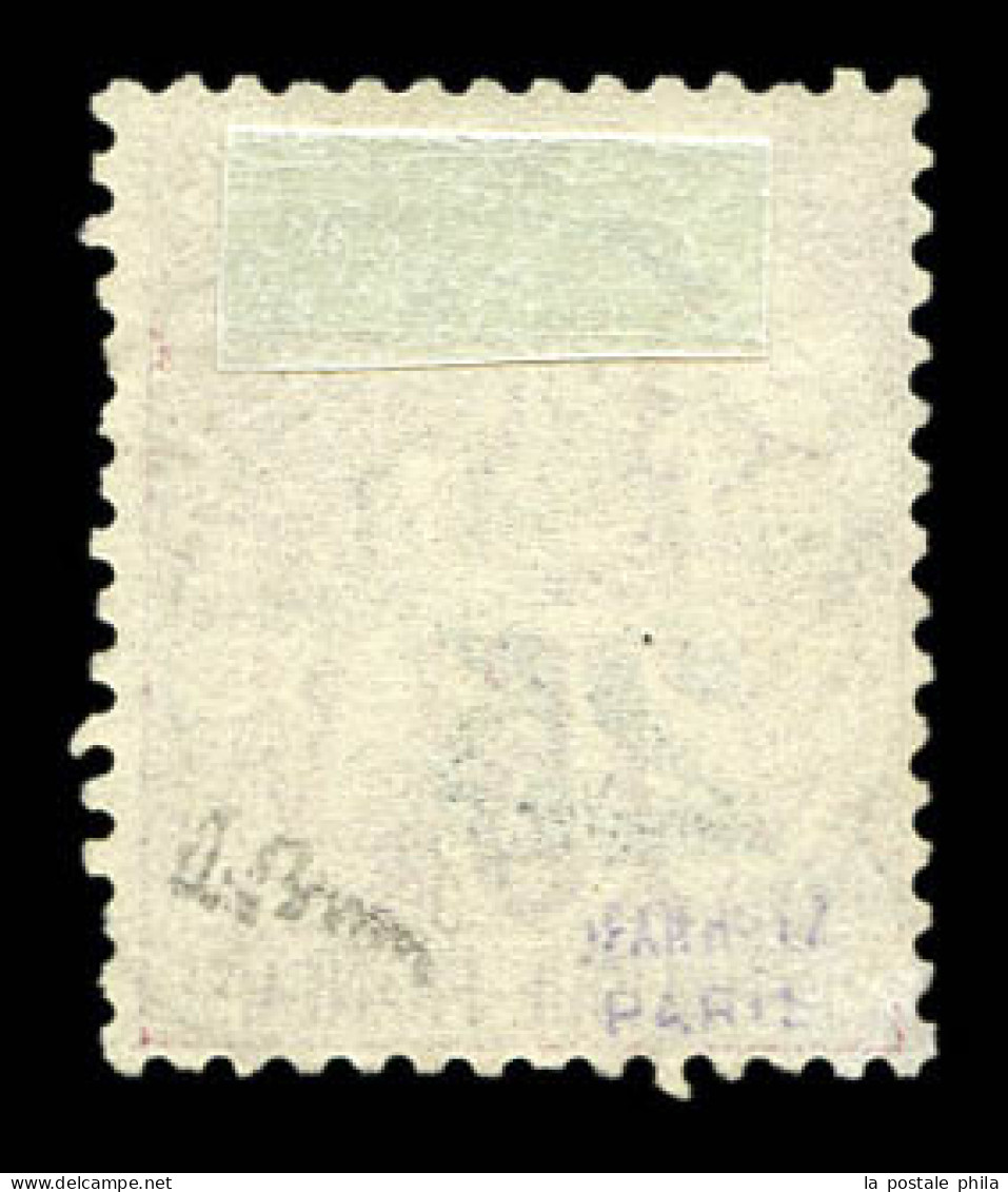 O N°10, 25 Sur 75c Rose, Tirage 1000 Exemplaires. SUP. R.R. (signé Brun/certificat)  Qualité: Oblitéré  Cote: 2700 Euros - Used Stamps