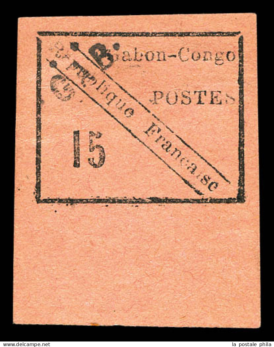 * N°14, 15c Noir Sur Rose, Bord De Feuille. SUP. R. (signé Brun/Calves/certificat)  Qualité: *  Cote: 2300 Euros - Nuevos