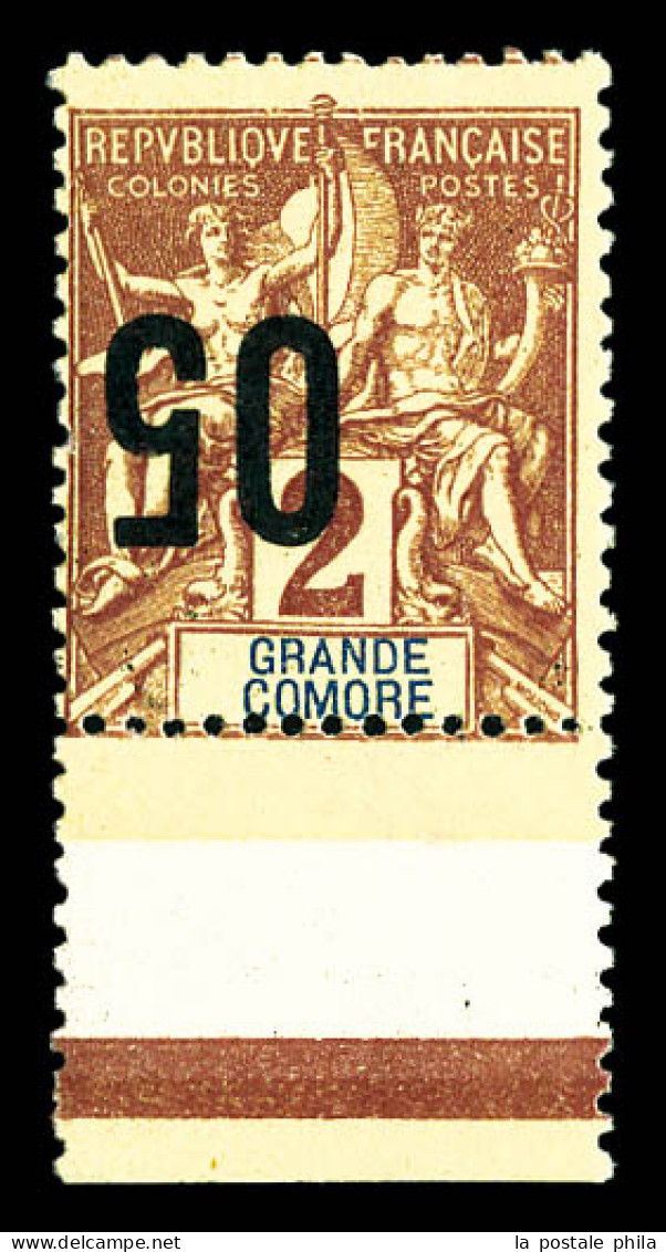 ** N°20e, 05 Sur 2c: Surcharge Renversée, Bdf. SUP (certificat)  Qualité: **  Cote: 675 Euros - Unused Stamps