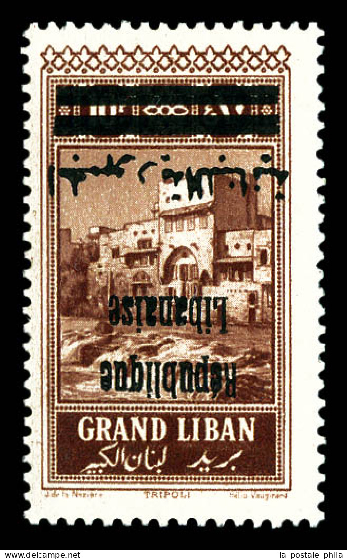 ** N°108a, 10 Pi Brun-lilas, Surcharge Renversée. SUP  Qualité: **  Cote: 220 Euros - Unused Stamps