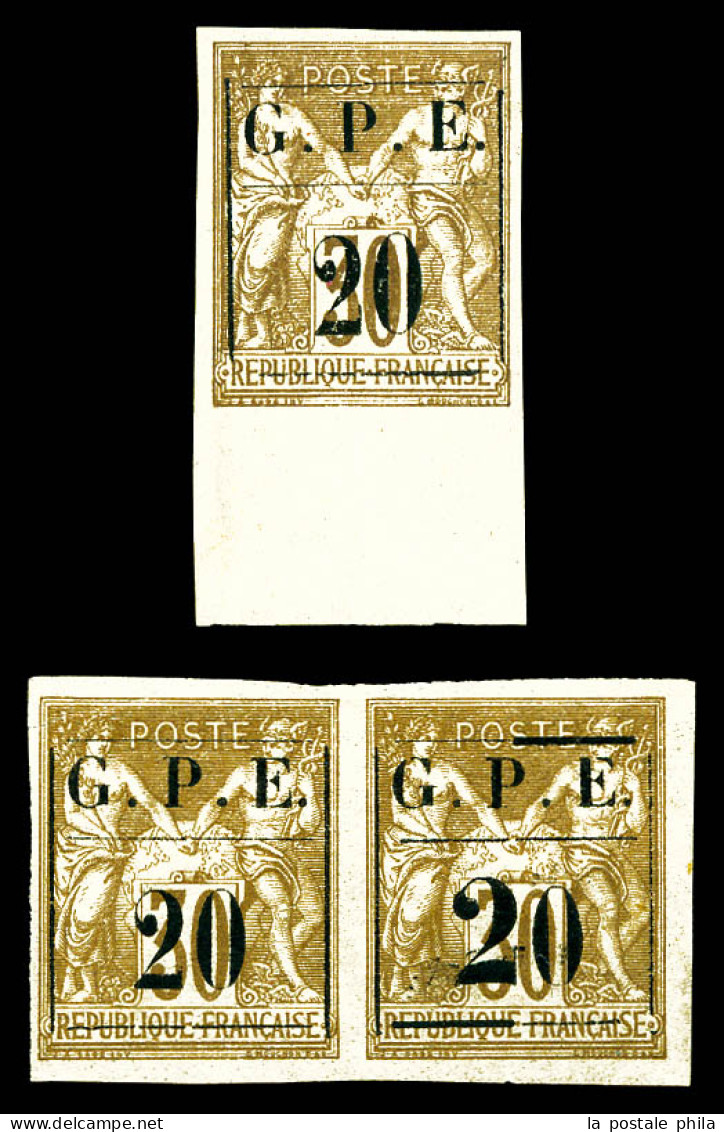 * N°1a, '20' Avec Gros '2' Tenant à Normal + 1ex Bdf. TTB  Qualité: *  Cote: 740 Euros - Unused Stamps