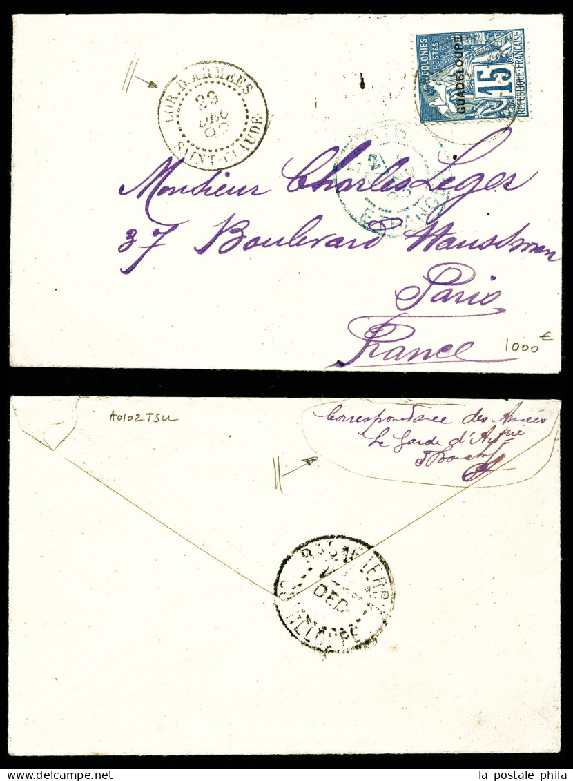 O N°19, 15c Bleu Obl Sur Lettre Càd De Correspondance D'armée St-Claude Du 29 Dec 1892. SUPERBE. R.R. (certificat)  Qual - Storia Postale