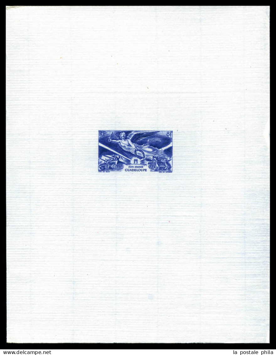 (*) N°6/12, Série Tchad Au Rhin En 7 épreuves D'Artiste En Bleu Outremer Sur Papier Filigrané (17x 21,5 Cm), R.R.R (cert - Poste Aérienne