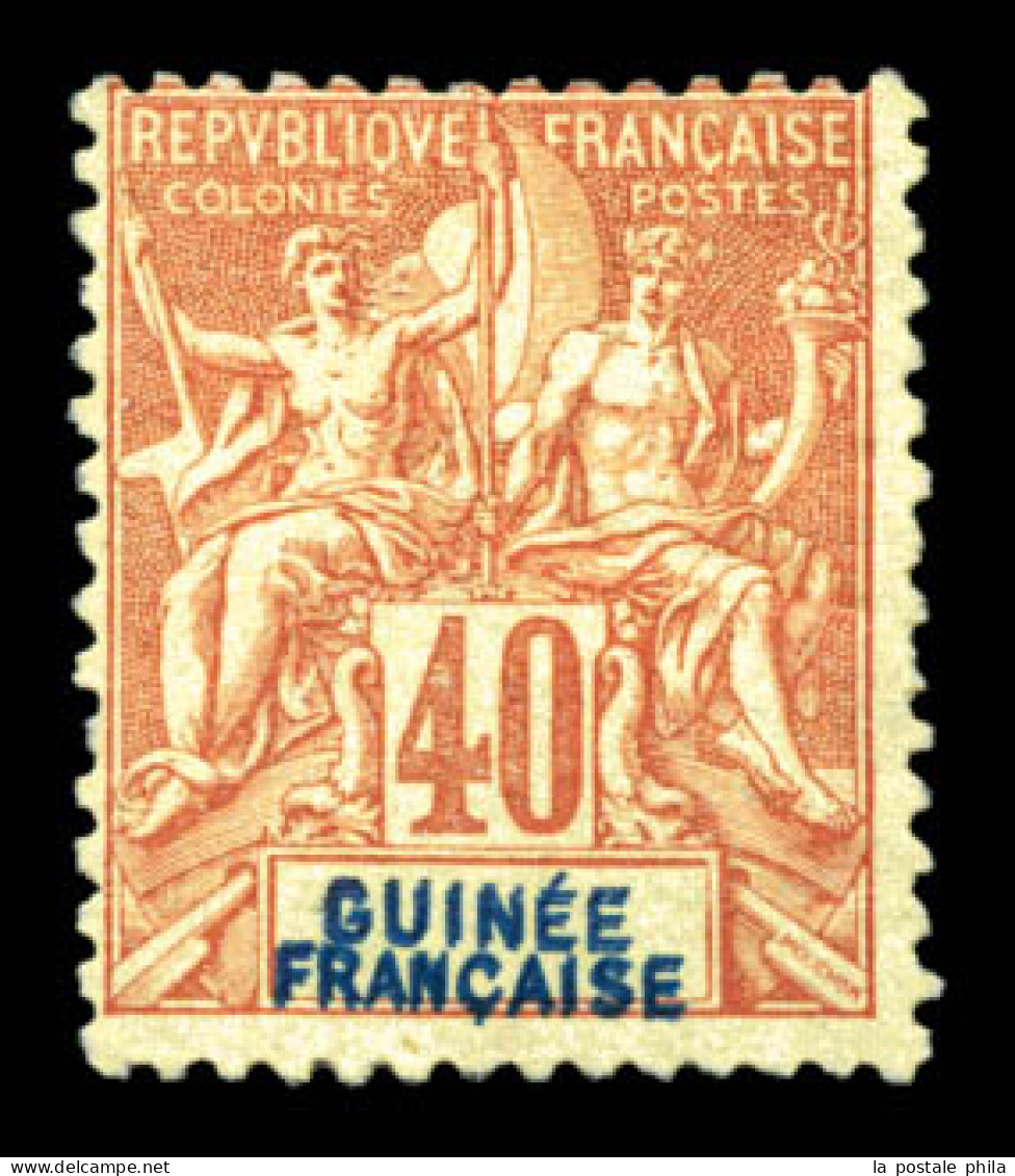 * N°10a, 40c Orange, Double Légende. SUP (certificat)  Qualité: *  Cote: 600 Euros - Unused Stamps