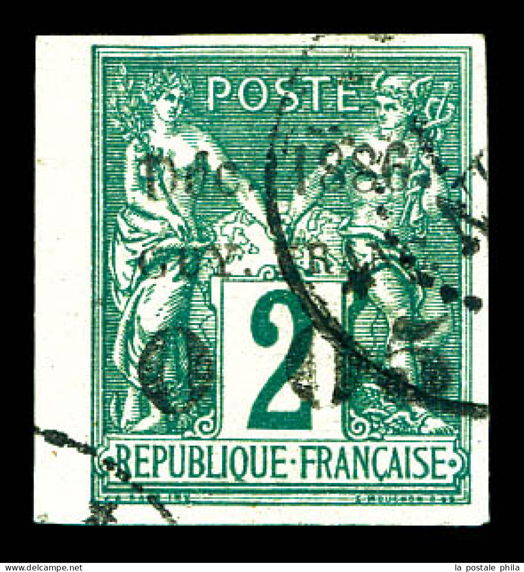 O N°1b, 005 Sur 2c (sans F), Bord De Feuille Latéral. SUP. R. (signé Calves/certificat)  Qualité: Oblitéré  Cote: 1100 E - Used Stamps