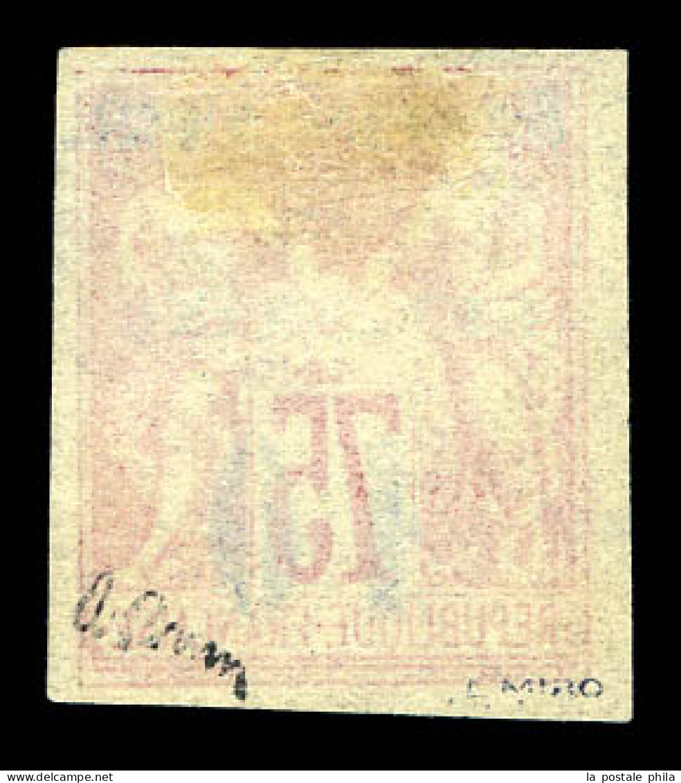 (*) N°9b, 10c Sur 75c Rose: Double Surcharge. SUP. R. (signé Brun/certificat)  Qualité: (*)  Cote: 1300 Euros - Unused Stamps