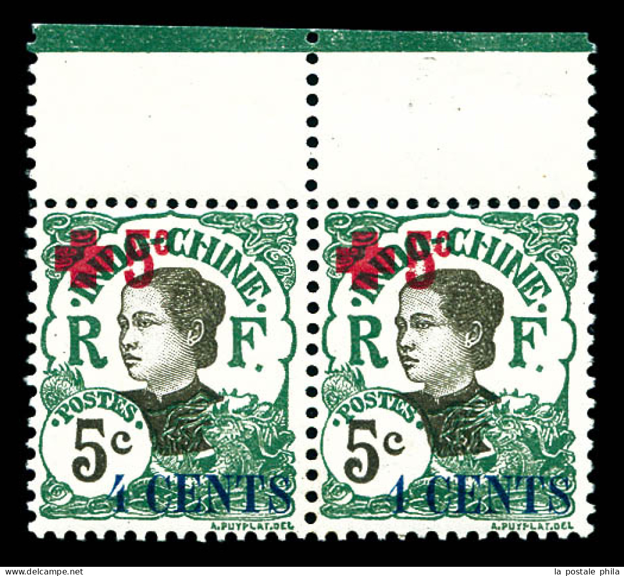 ** N°69aa, 4 Fermé Tenant à Normal En Paire Bdf. TTB (certificat)  Qualité: **  Cote: 563 Euros - Unused Stamps