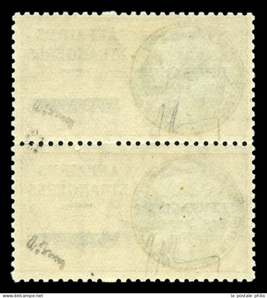 ** JERUSALEM N°1a, 10f Orange Et Vert Tenant à 6f Orange Et Vert (Poste N°1), Quasi **, Fraîcheur Postale, 15 Paires émi - Autres & Non Classés