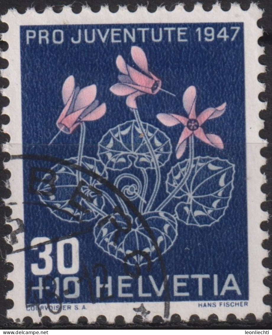 1947 Schweiz Pro Juventute ° Mi:CH 491, Yt:CH 448, Zum:CH J124, Alpenveilchen - Used Stamps