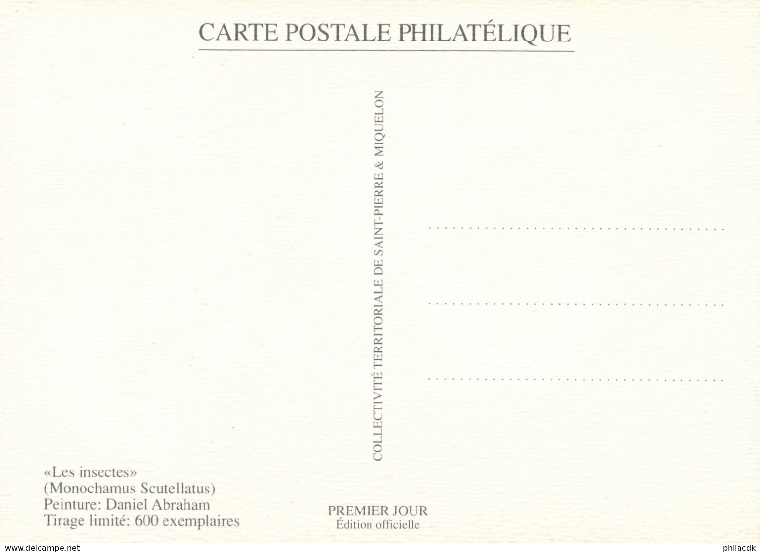 SAINT PIERRE ET MIQUELON - CARTE MAXIMUM FLEURS OBLITEREE - Sonstige & Ohne Zuordnung