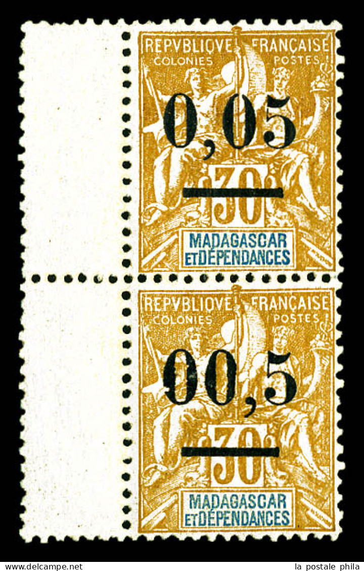 ** N°52d, 00.5 Sur 30c: Vigule Mal Placée Tenant à Normale. TTB  Qualité: **  Cote: 272 Euros - Unused Stamps