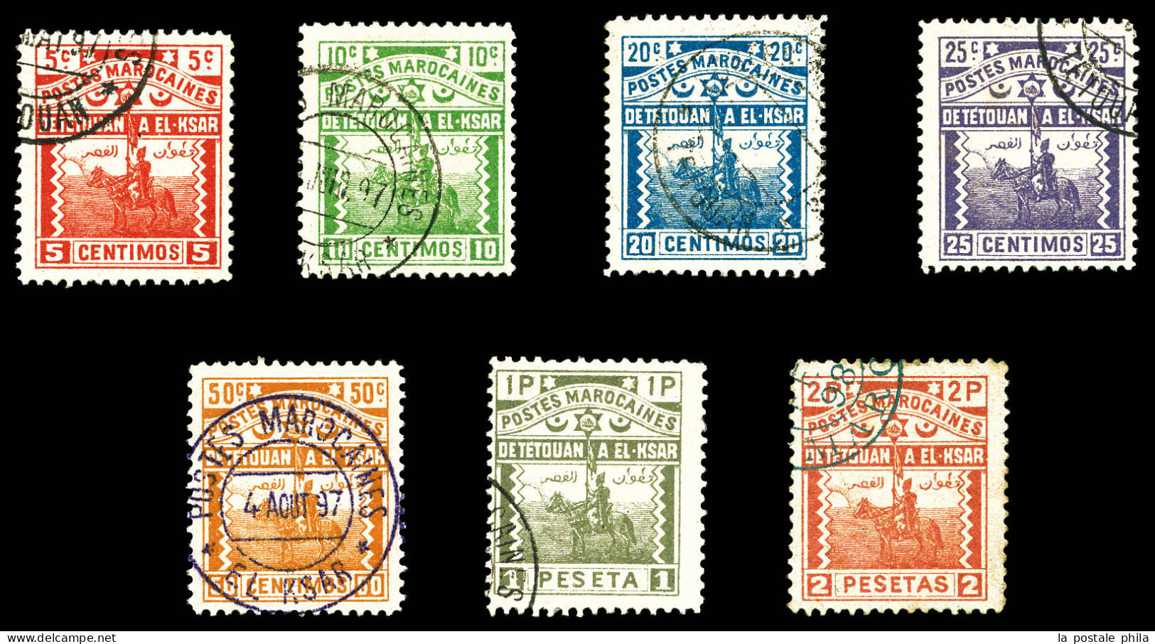 O N°154/160, Série Complète De 1897, Les 7 Exemplaires SUP (certificat)  Qualité: Oblitéré  Cote: 1215 Euros - Poste Locali