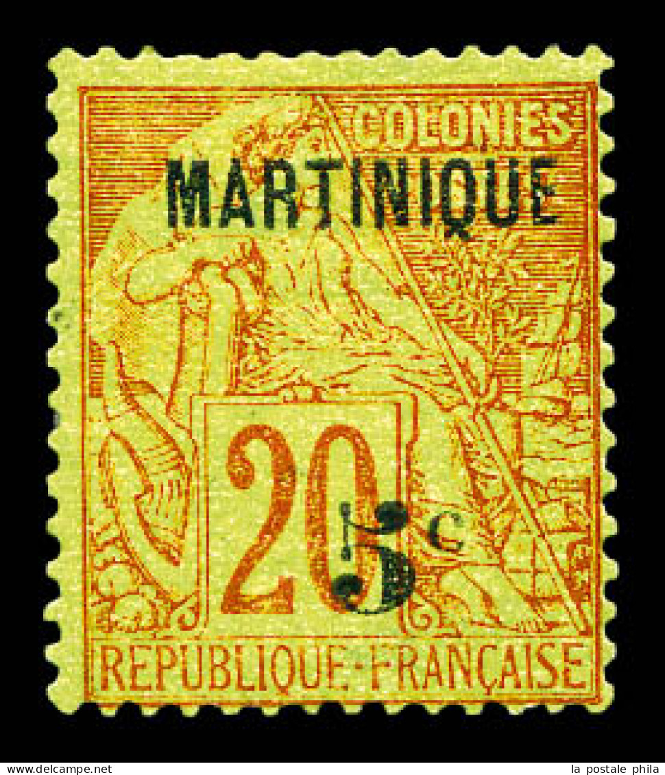 * N°1B, 5c Sur 20c Brique Sur Vert: Petit Chiffre '5' Suivit De 'c', Jolie Pièce. SUP. RRR (signé Brun/Certificats)  Qua - Unused Stamps