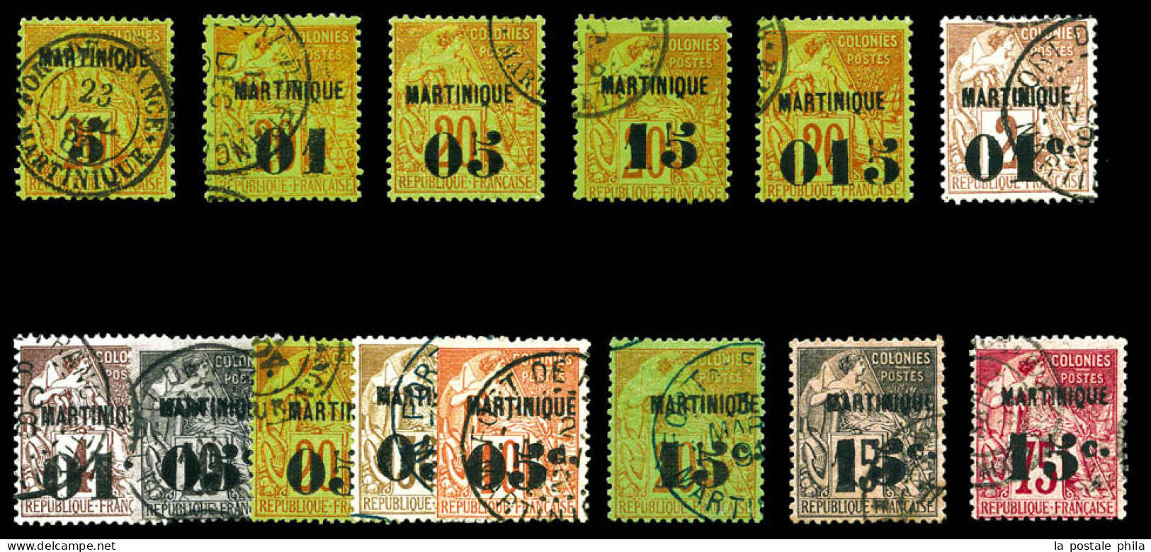 O N°1, 3 à 8, 10 à 12, 14, 16 à 18, Les 14 Valeurs TB  Qualité: Oblitéré  Cote: 1098 Euros - Used Stamps