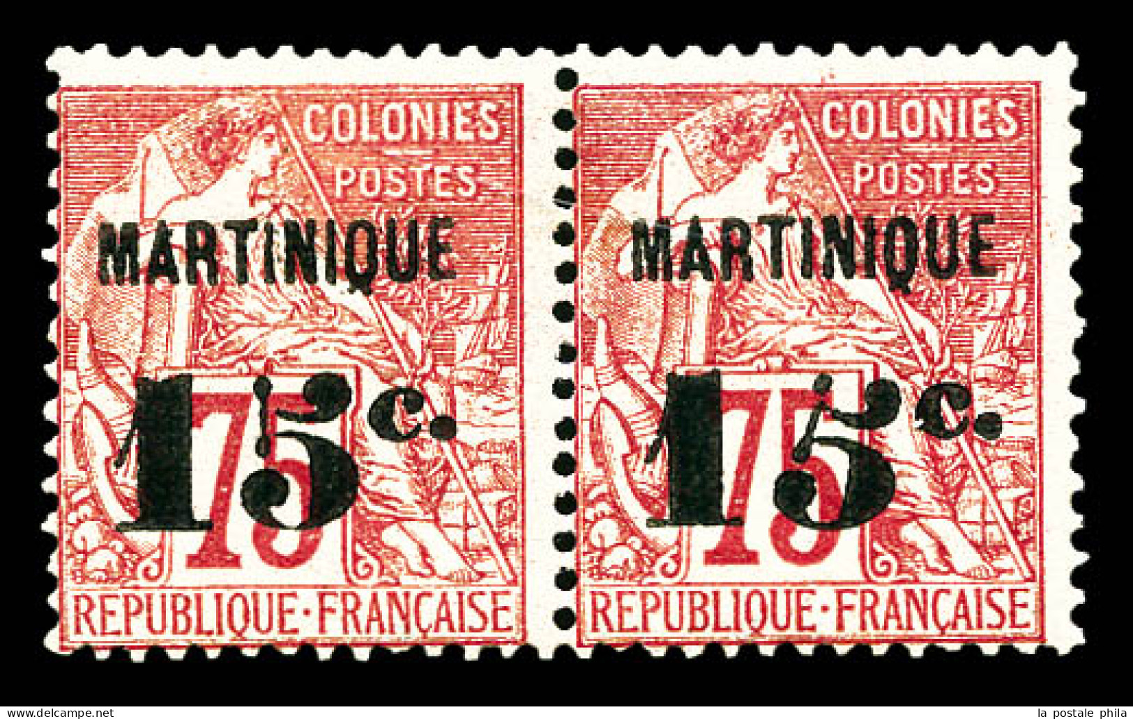 ** N°18Aa, 15c Sur 75c Rose: Chiffre '5' Penché Tenant à Normal (*). SUPERBE. R.R (signé Scheller/certificat)  Qualité:  - Unused Stamps