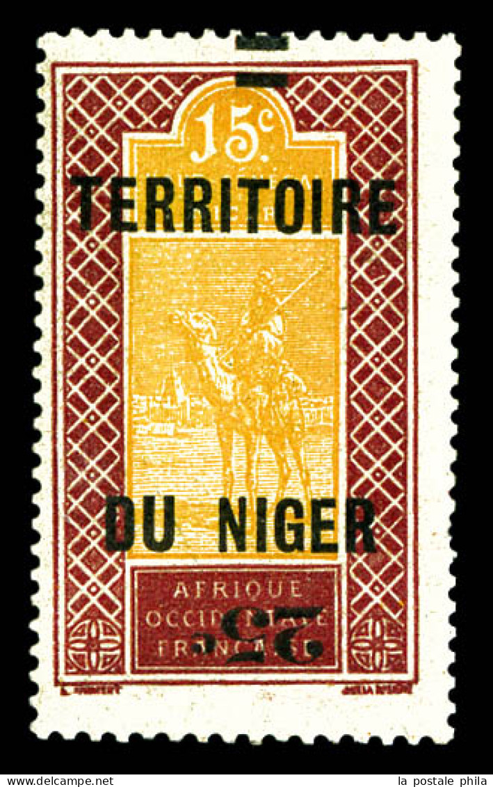 * N°18a, 25c Sur 15c Lilas-brun Et Jaune Orange: Surcharge 25c Renversée. TTB (signé Brun)  Qualité: *  Cote: 190 Euros - Unused Stamps