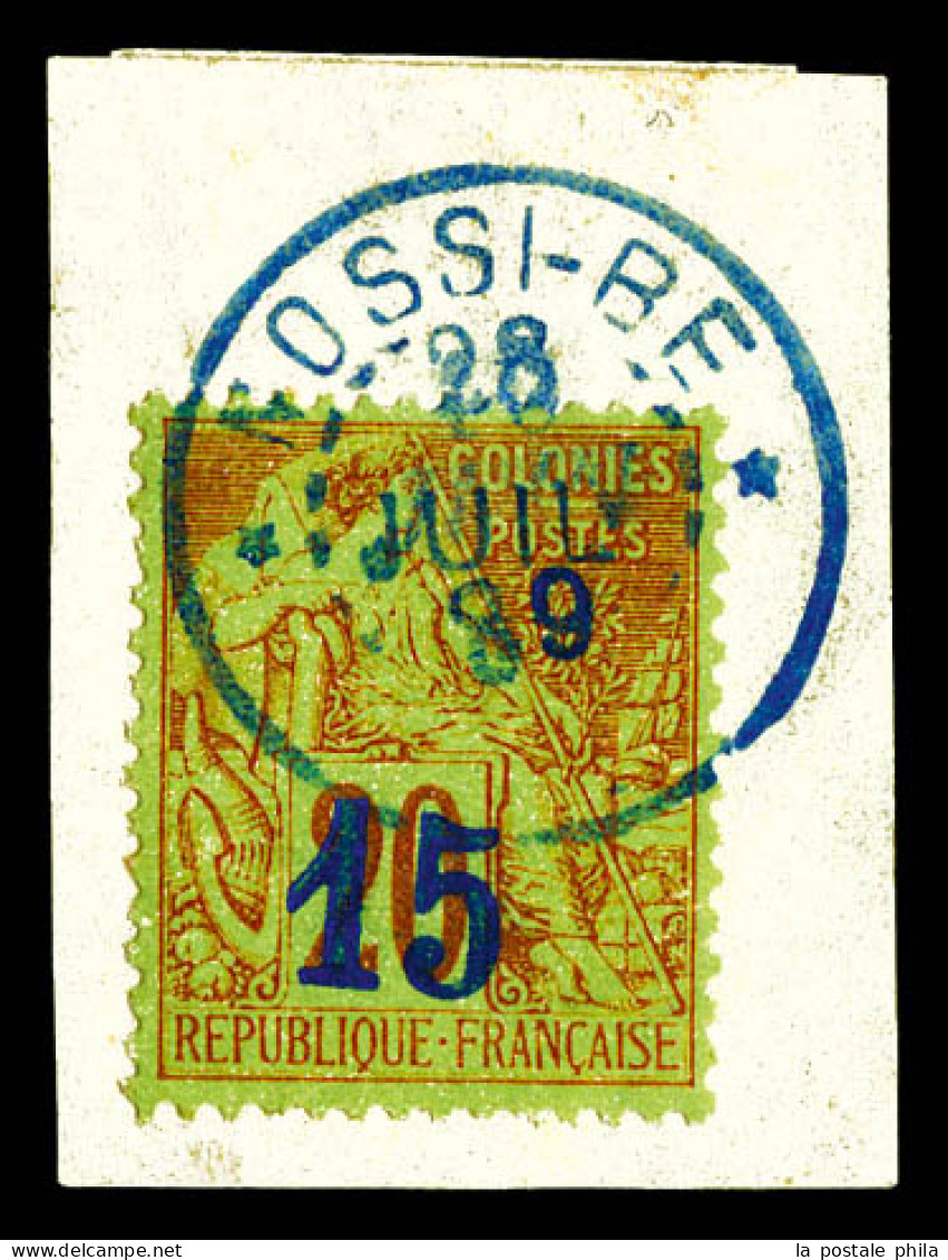 O N°4A, 15 Sur 40c 2ème Tirage, Surcharge Outremer Obl Càd Du 28 JUIL 1889 Sur Son Support. SUP. R. (signé Brun/Scheller - Used Stamps