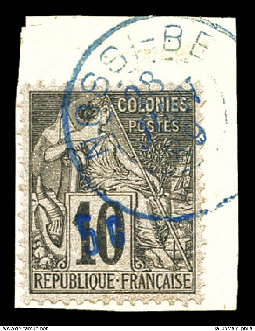 O N°8B, 5c Sur 10c Noir Sur Lilas Oblitéré Càd Bleu Nossi-be Le 18 Juin 89 Sur Son Support. SUP. R.R. (signé Gilbert/cer - Used Stamps