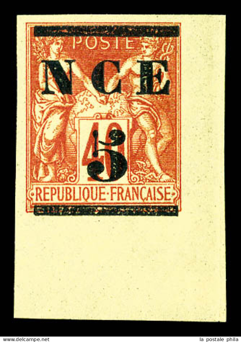 ** N°2, 5 Sur 40c Rouge, Coin De Feuille, Fraîcheur Postale. SUP. R. (certificat)  Qualité: **  Cote: 1160 Euros - Unused Stamps