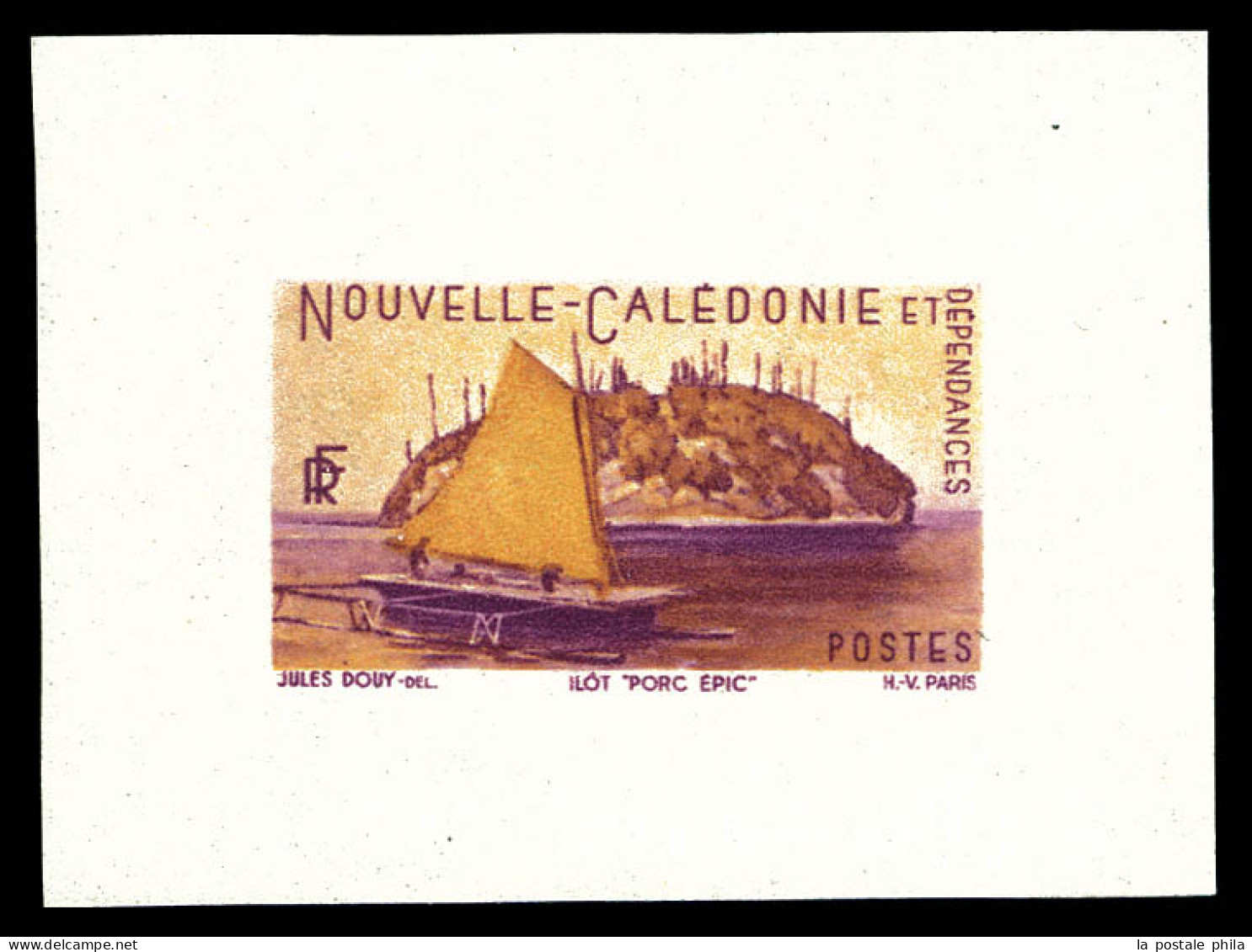 ** N°265, Porc Epic, Tirage Spécial Sans Faciale Sur Feuillet Non Dentelé Gommé Sans Faciale (1f.). TTB  Qualité: ** - Unused Stamps