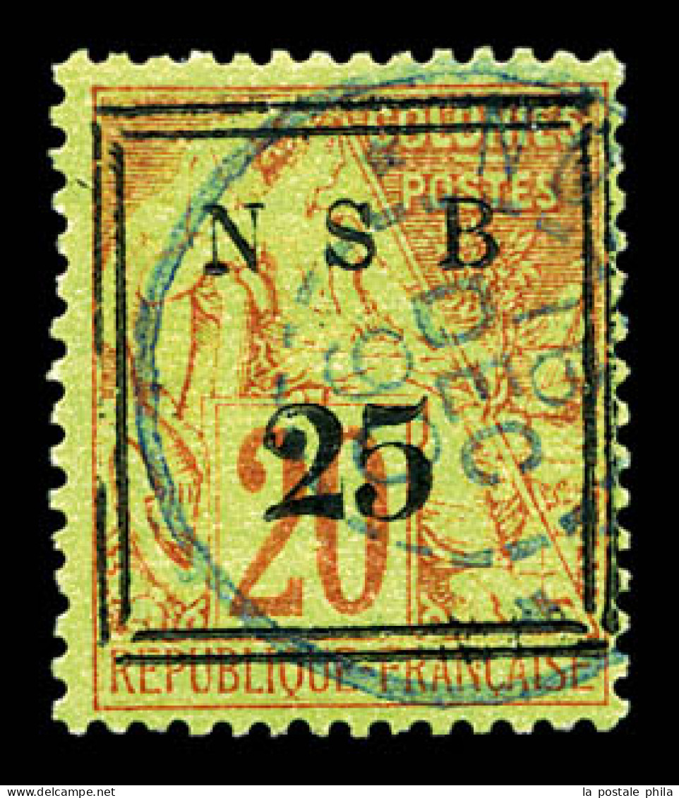 O N°16, 25 Sur 20c Brique Sur Vert. SUP (signé Calves/certificat)  Qualité: Oblitéré  Cote: 825 Euros - Used Stamps