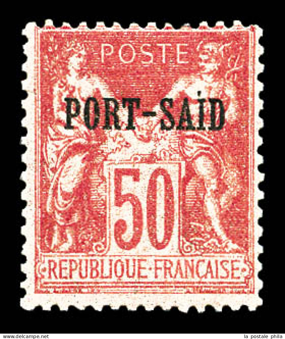 ** N°14a, 50c Rose Type I, Un Seul Point Sur Le I De SAID, Fraîcheur Postale. SUP (certificat)  Qualité: **  Cote: 500 E - Unused Stamps