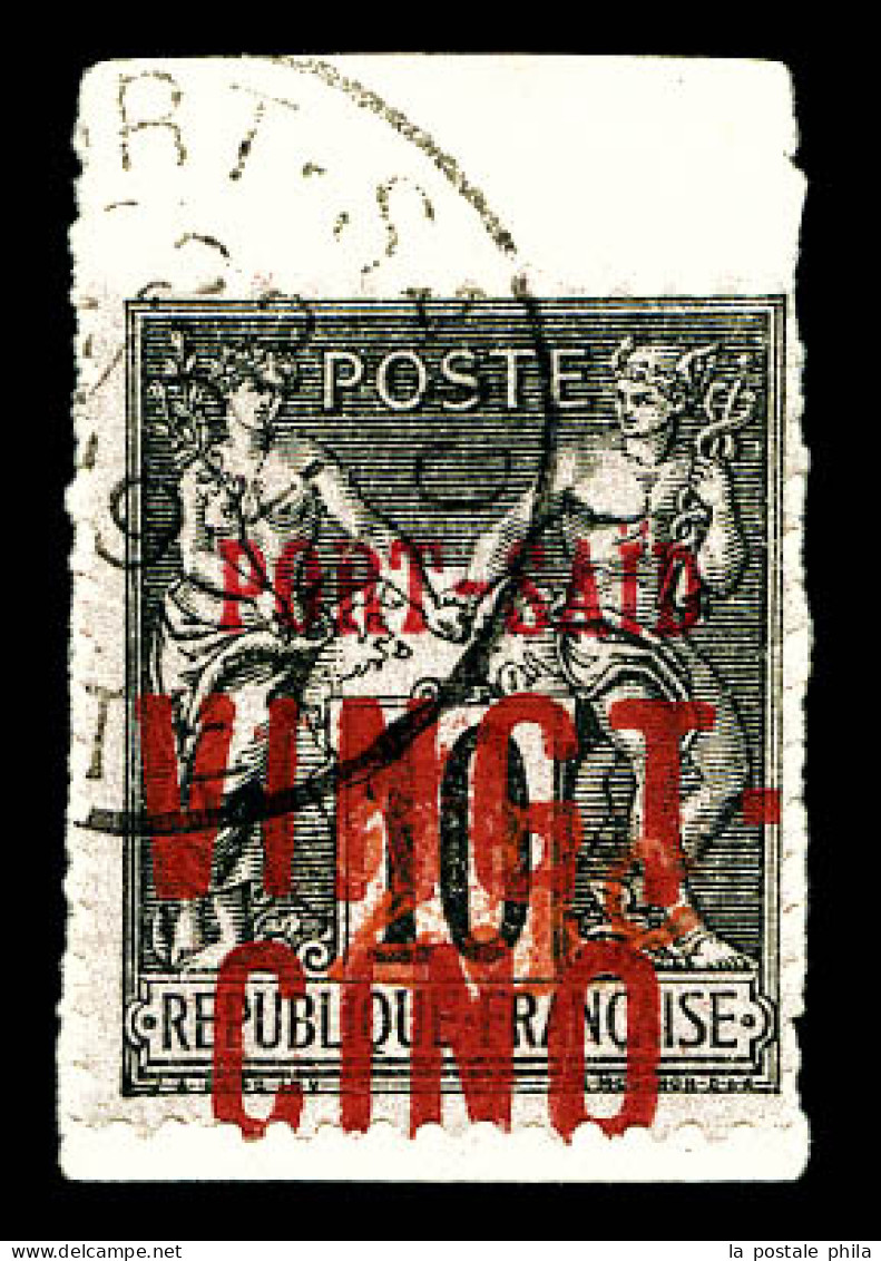 O N°19, 25c Et VINGT-CINQ S 10c Noir S Lilas Sur Son Support. TB  Qualité: Oblitéré  Cote: 220 Euros - Used Stamps