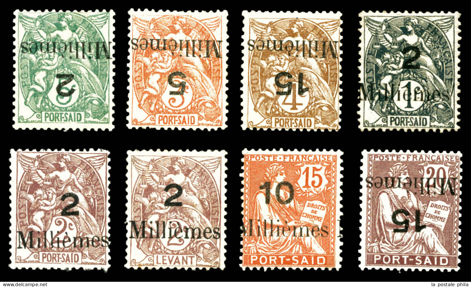 * Variétés: N°36a, 38a, 43a, 61c, 62a, 62c, 64b Et 65a, Les 8 Valeurs TB  Qualité: *  Cote: 1415 Euros - Unused Stamps