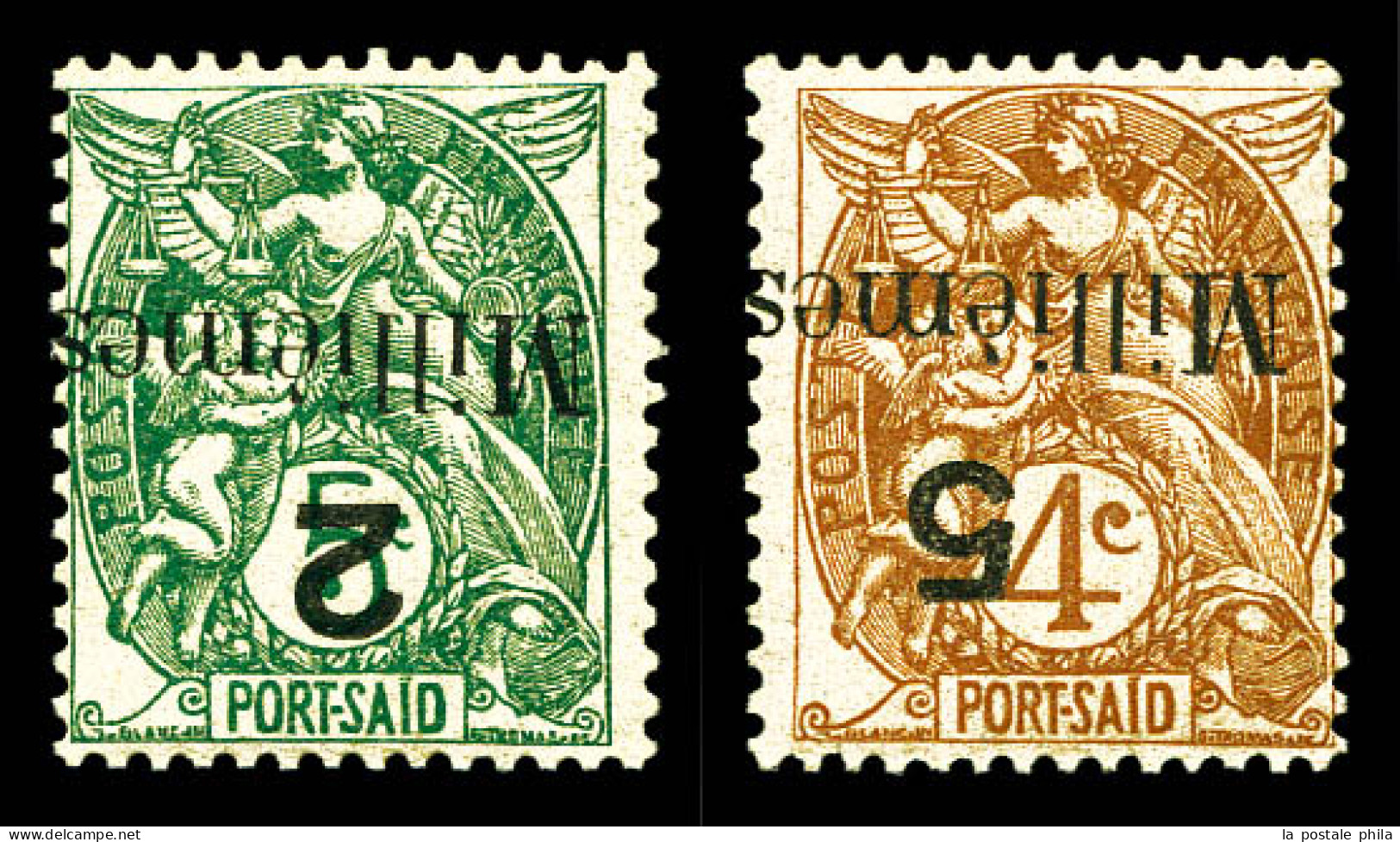 ** N°36a Et 39a: Les 2 Valeurs Valeurs Renversée. TB  Qualité: **  Cote: 335 Euros - Unused Stamps