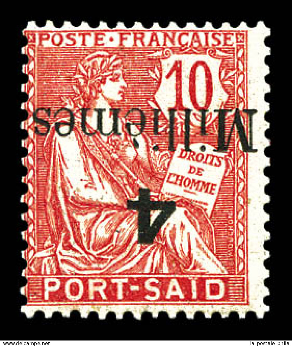 ** N°37a, 4 M Sur 10c Rose: Surcharge Renversée. TB  Qualité: **  Cote: 130 Euros - Unused Stamps