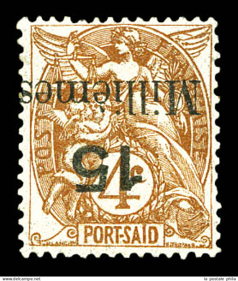 ** N°43a, 15 M Sur 4c Brun: Surcharge Renversée. TTB  Qualité: **  Cote: 215 Euros - Unused Stamps