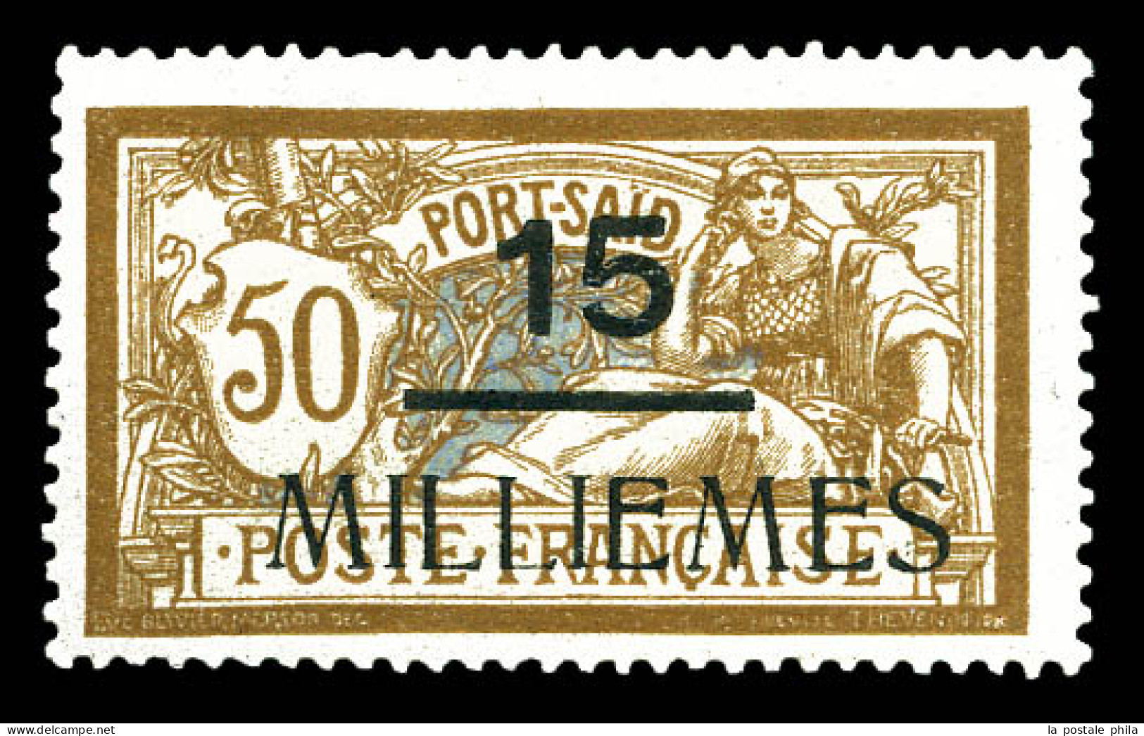 ** N°45a, 15m S 50 Brun Et Gris, Trait En Dessous De 15. TB  Qualité: **  Cote: 270 Euros - Unused Stamps