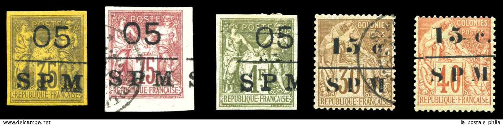 * N°9/14, (sauf N° 13), N° 10 Et 12 Obl, Les 5 Valeurs SUP (certificat)  Qualité: *  Cote: 785 Euros - Unused Stamps