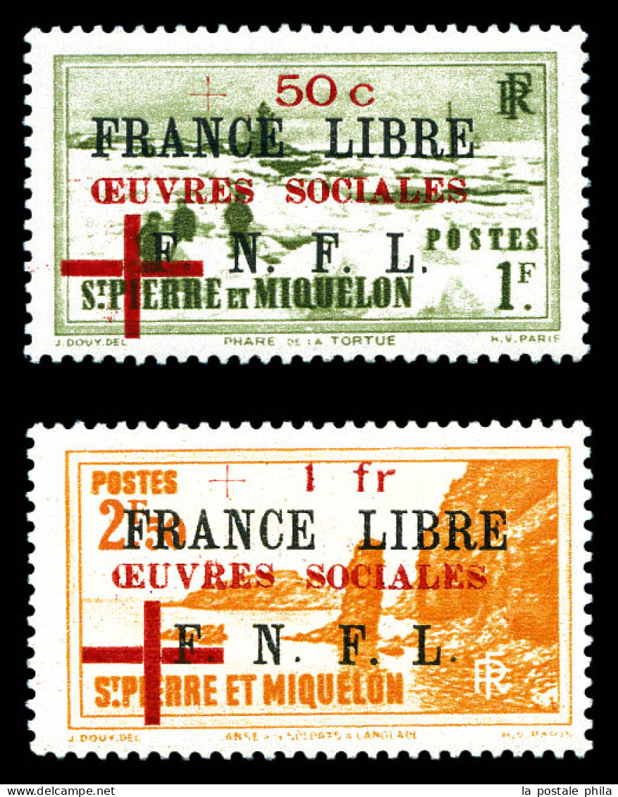 * N°310/311, Paire Surchargée 'Oeuvres Sociales', Les 2 Ex TB  Qualité: *  Cote: 220 Euros - Unused Stamps