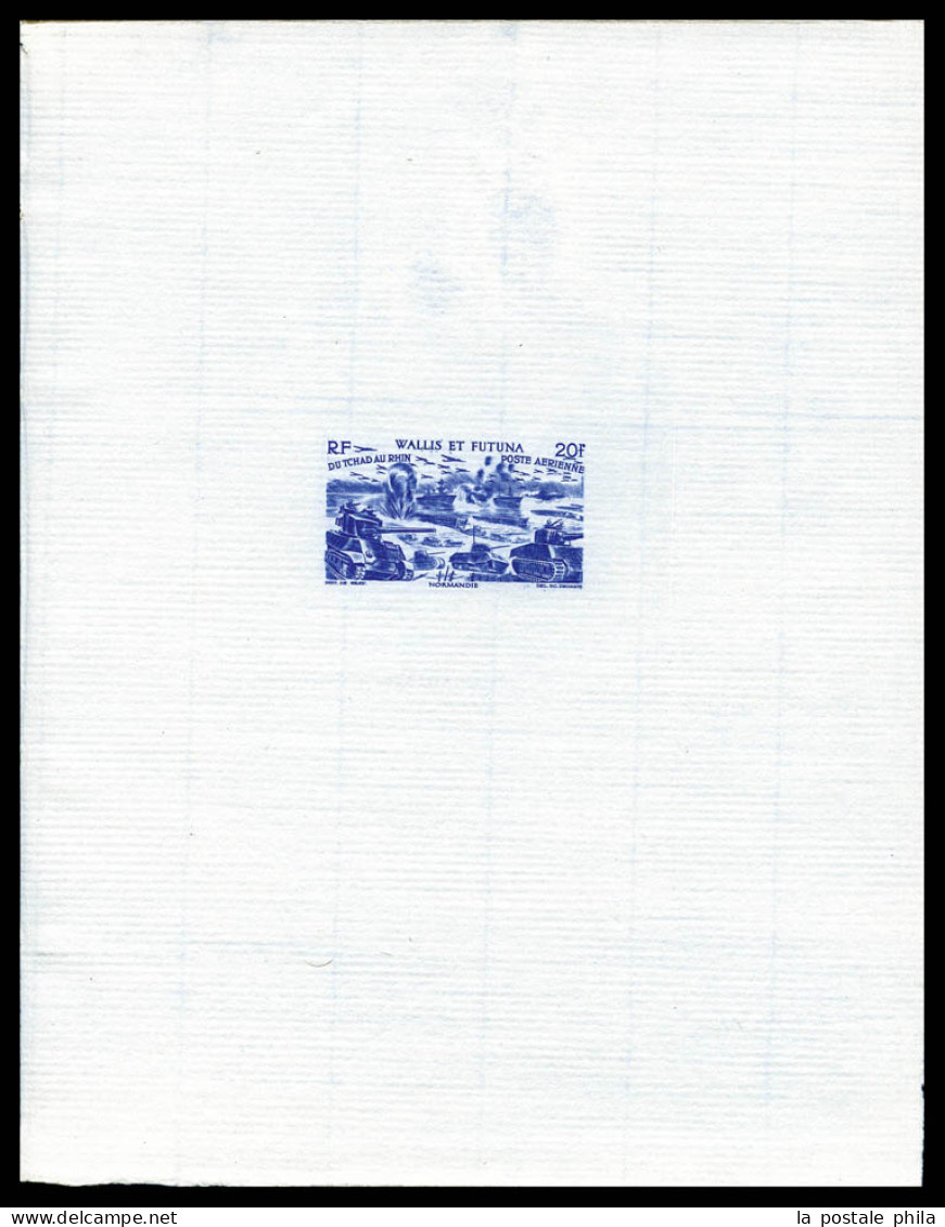 (*) N°11/17, Série Tchad Au Rhin: Ensemble De 7 épreuves D'Artiste En Bleu Outremer Sur Papier Filigrané (17x 21,5 Cm),  - Neufs