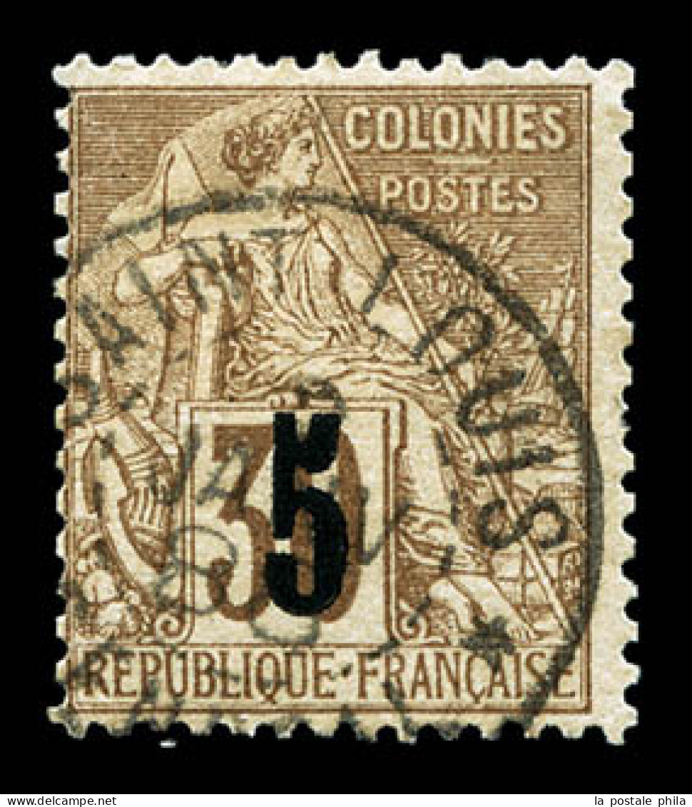 O N°2A, 5c Sur 30c Brun Type II, Jolie Pièce, Rare (signé Calves/certificat)  Qualité: Oblitéré  Cote: 600 Euros - Unused Stamps