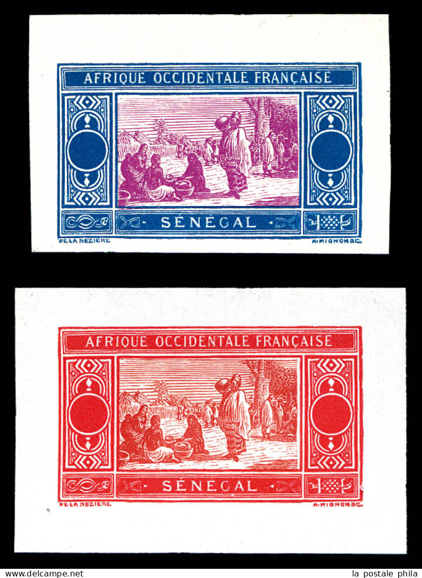 (*) Marché Indigène: 2 Epreuves Bicolores. TTB  Qualité: (*) - Unused Stamps