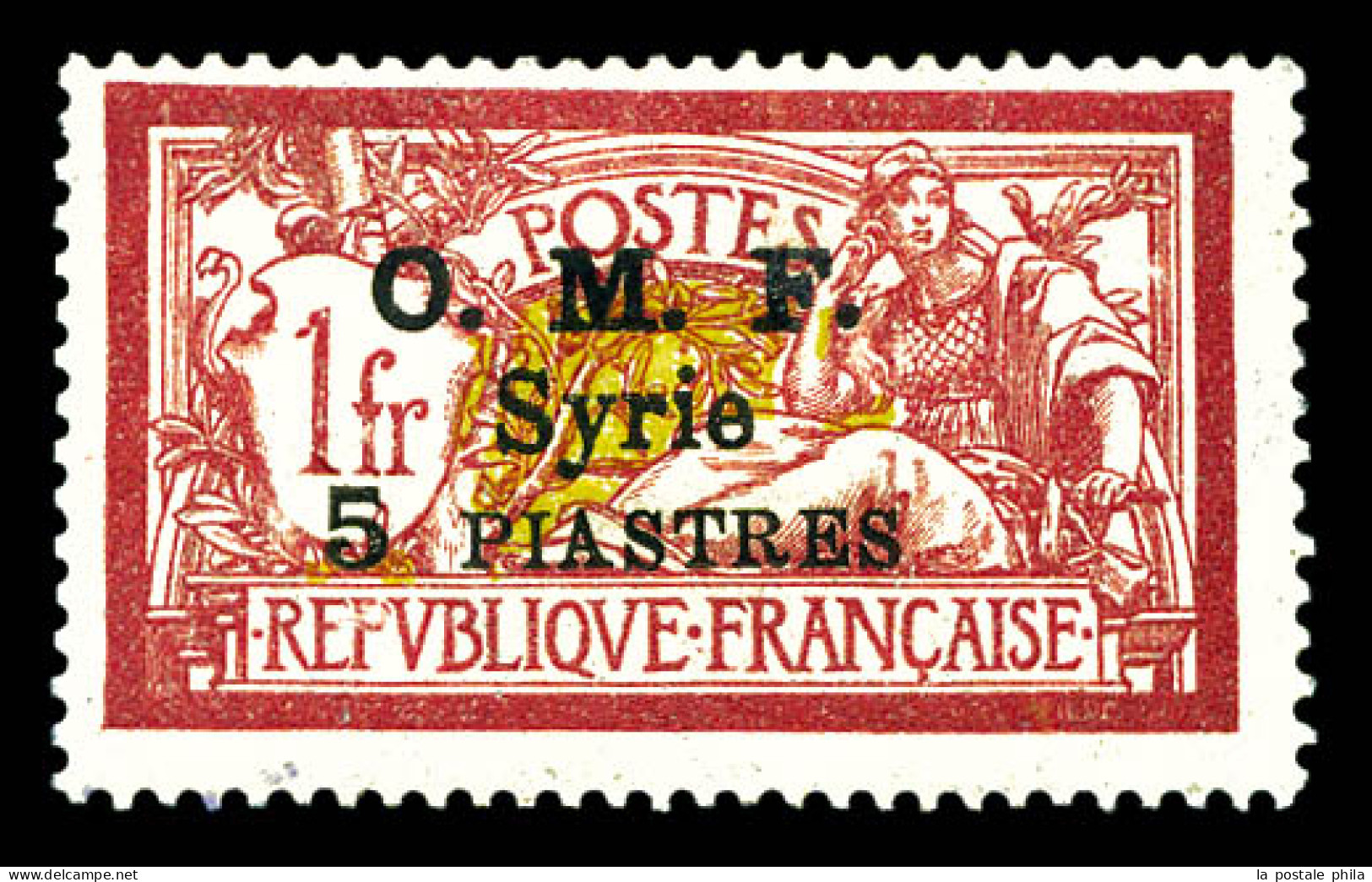 * N°71a, 5 Pi Sur 1f Type II. TB (signé Calves)  Qualité: *  Cote: 310 Euros - Unused Stamps