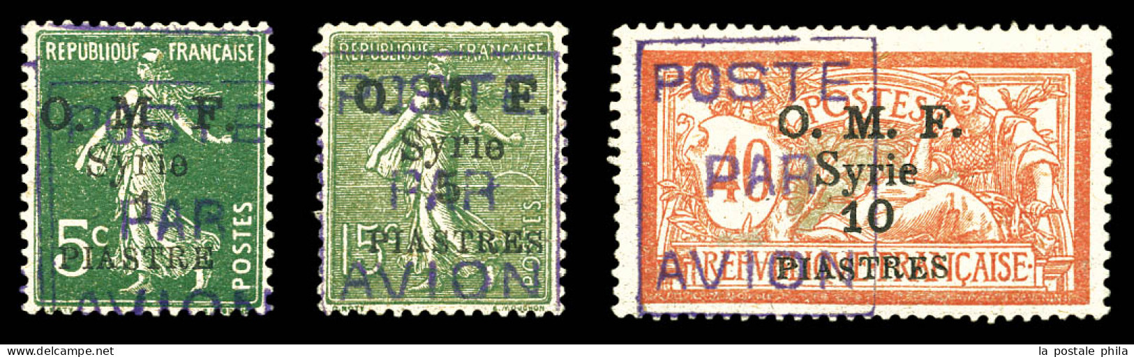 * N°1/3, Série De 1920, Les 3 Valeurs TTB (signé Calves/certificat)  Qualité: *  Cote: 1545 Euros - Posta Aerea