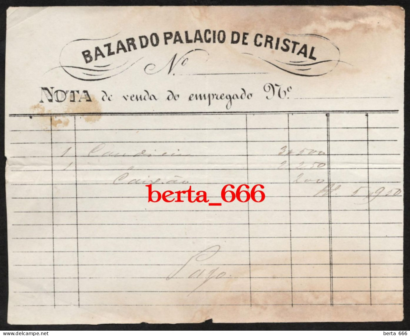 Bazar Do Palácio De Cristal * Porto * 1880 - Portogallo