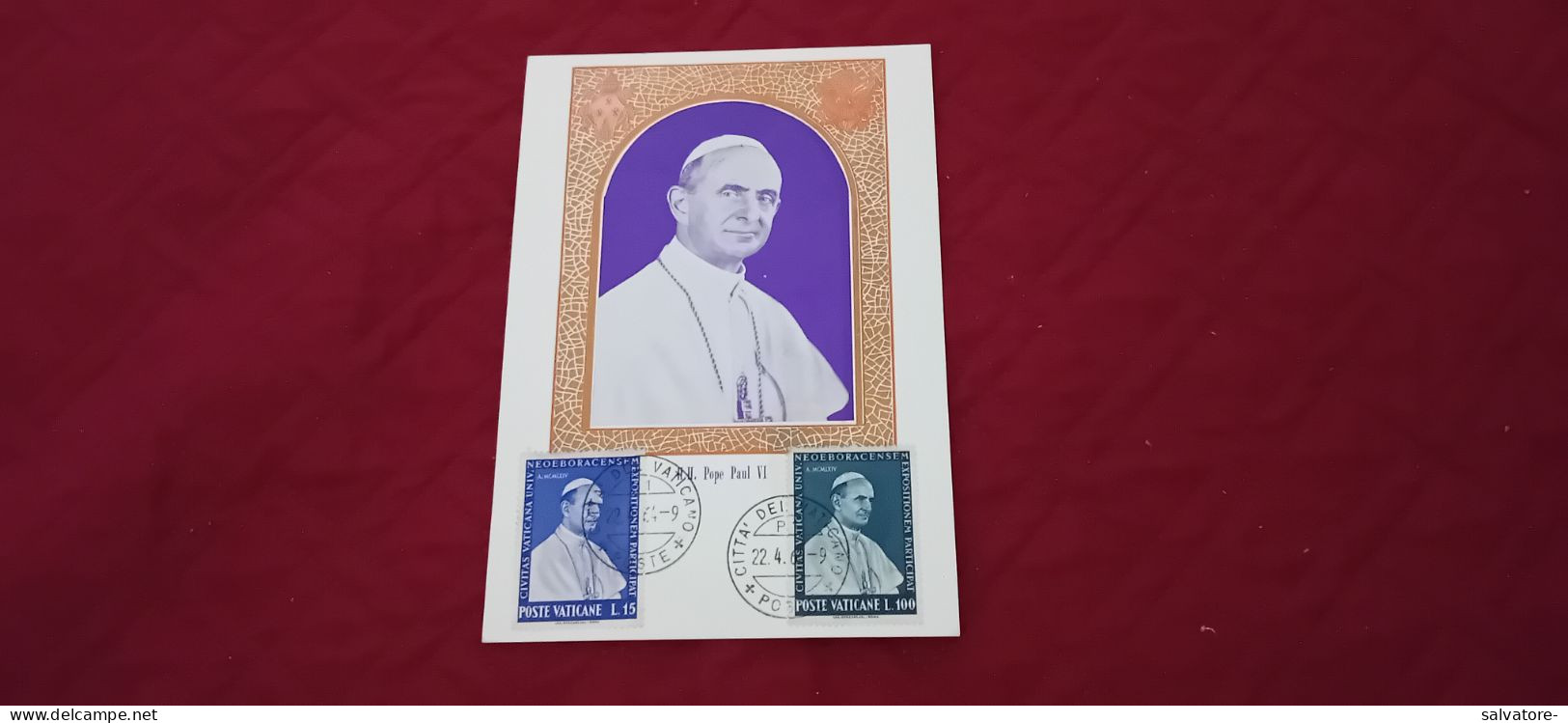 CARTOLINA H.H. POPE PAUL VI- 1964 - Papi