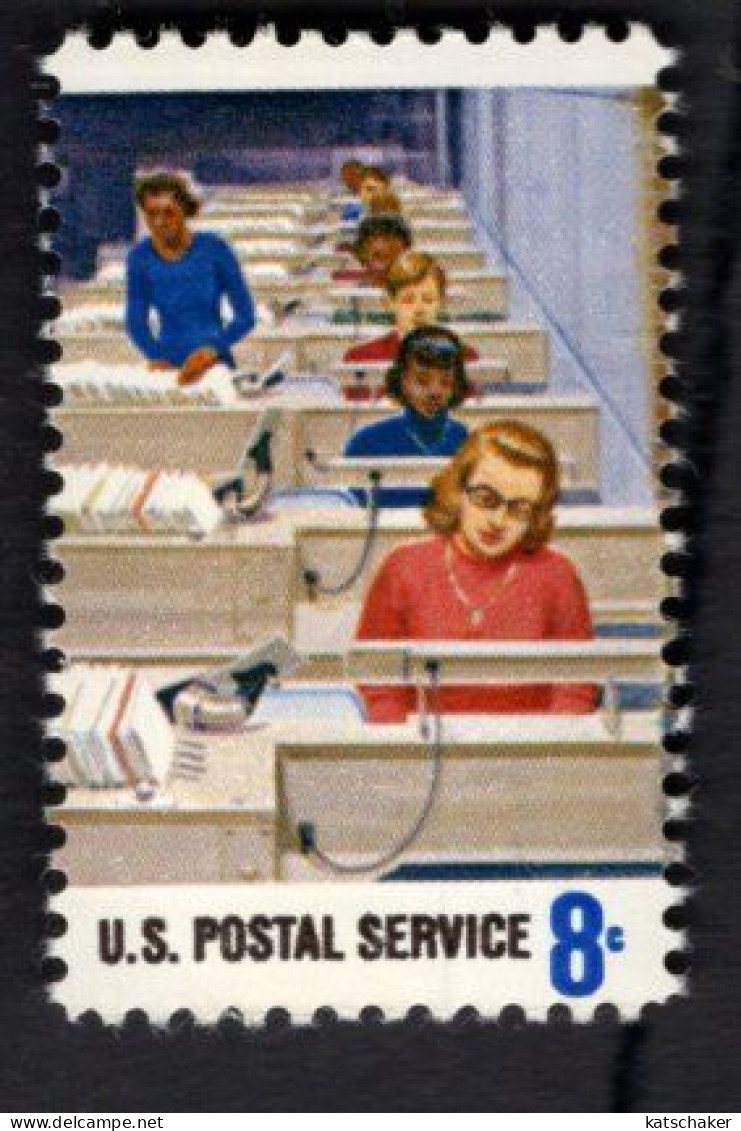 259911874 1973 SCOTT 1495 (XX) POSTFRIS MINT NEVER HINGED - POSTAL SERVICE - ELECTRONIC LETTER ROUTING - Unused Stamps