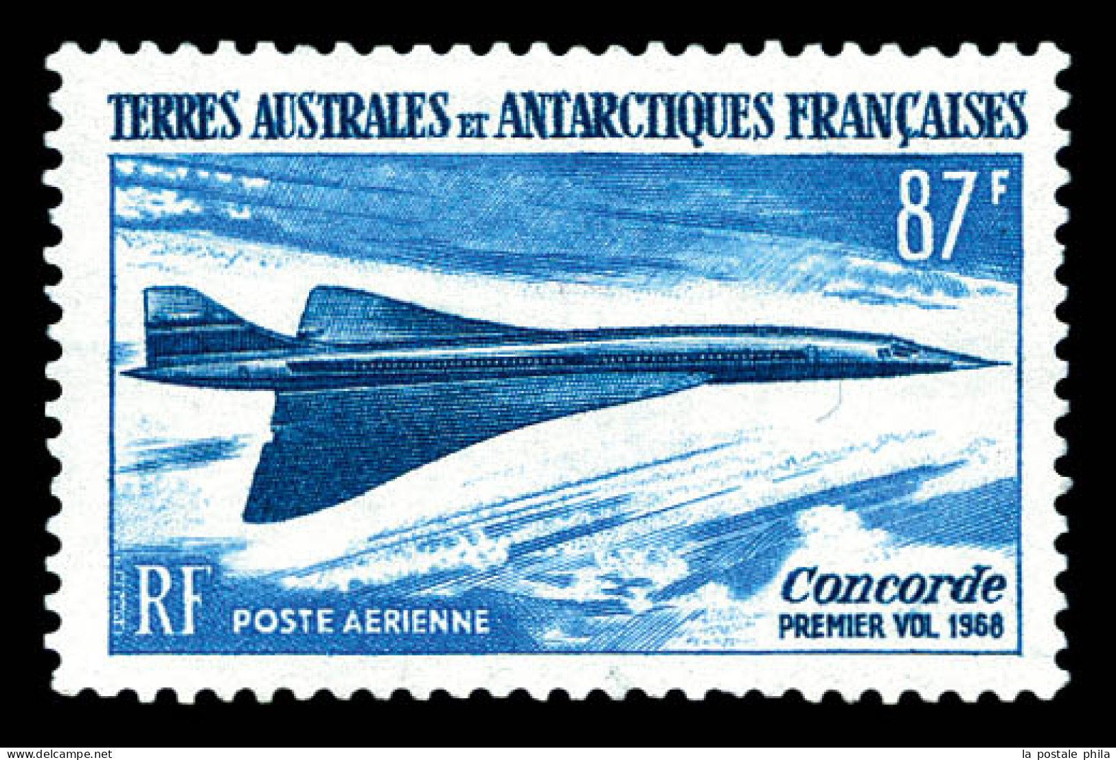 ** N°19a, Non émis: Concorde, Faciale 87F Au Lieu De 85F, Un Des Rares Exemplaires Connus, SUPERBE (signé Calves/Mayer/c - Posta Aerea