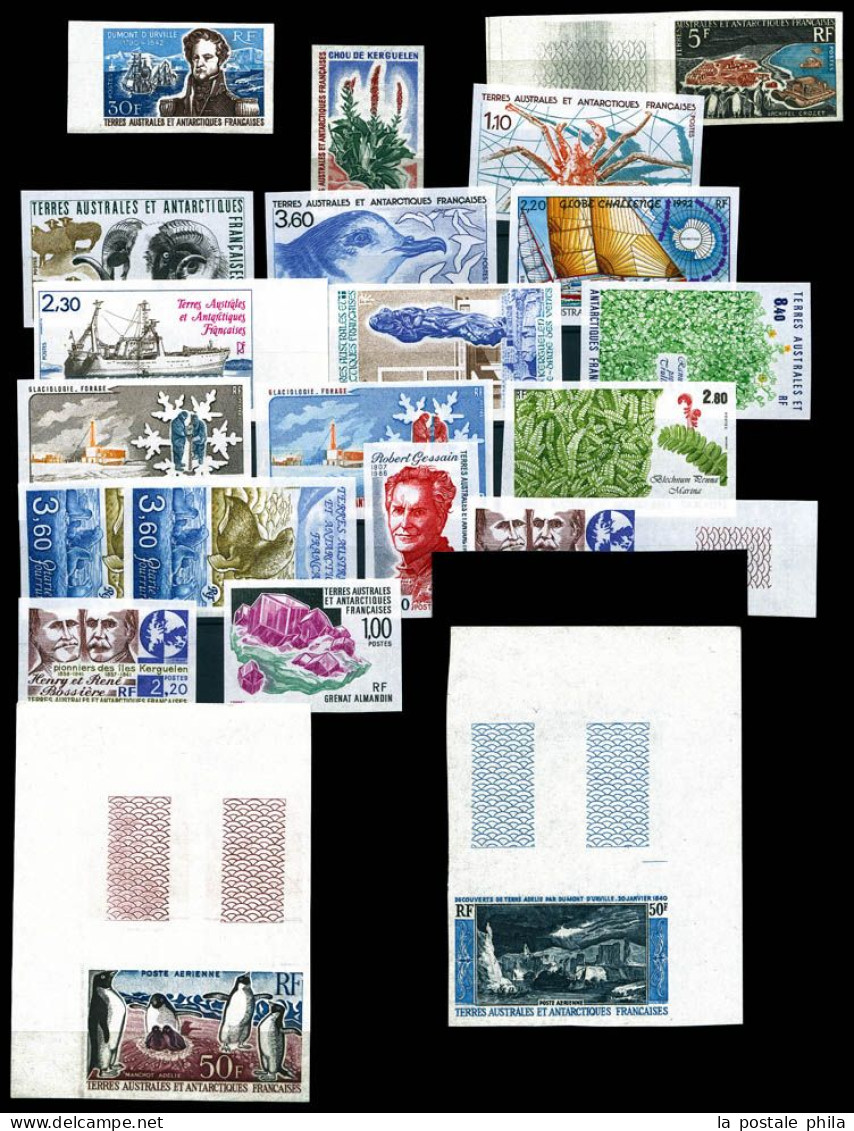 ** 1963-1992, POSTE/PA: Lot Comprenant 48 Exemplaires NON DENTELES. TTB  Qualité: **  Cote: 2005 Euros - Collections, Lots & Series