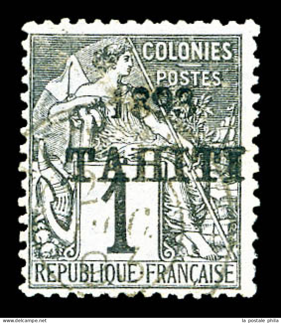 O N°19, 1c Noir Sur Azuré, Tirage 200 Exemplaires. SUP (signé Thiaude/certificat)  Qualité: Oblitéré  Cote: 1100 Euros - Used Stamps